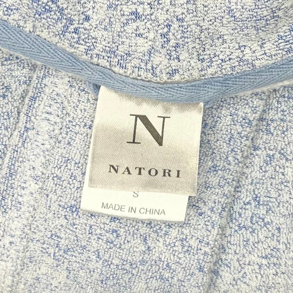 Natori Nirvana Brushed Terry Robe In Imperial Blue Soft And Cozy Size Small - Picture 7 of 8